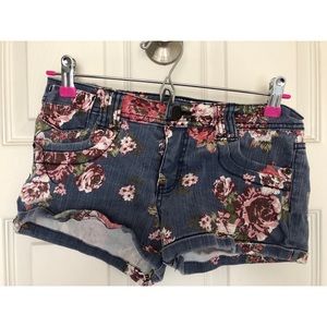 Floral Jean Shorts